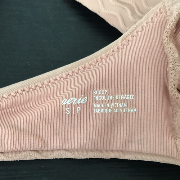 Tan/peachy aerie ribbed scoop top, cheeky bottoms - Picture 3 of 4